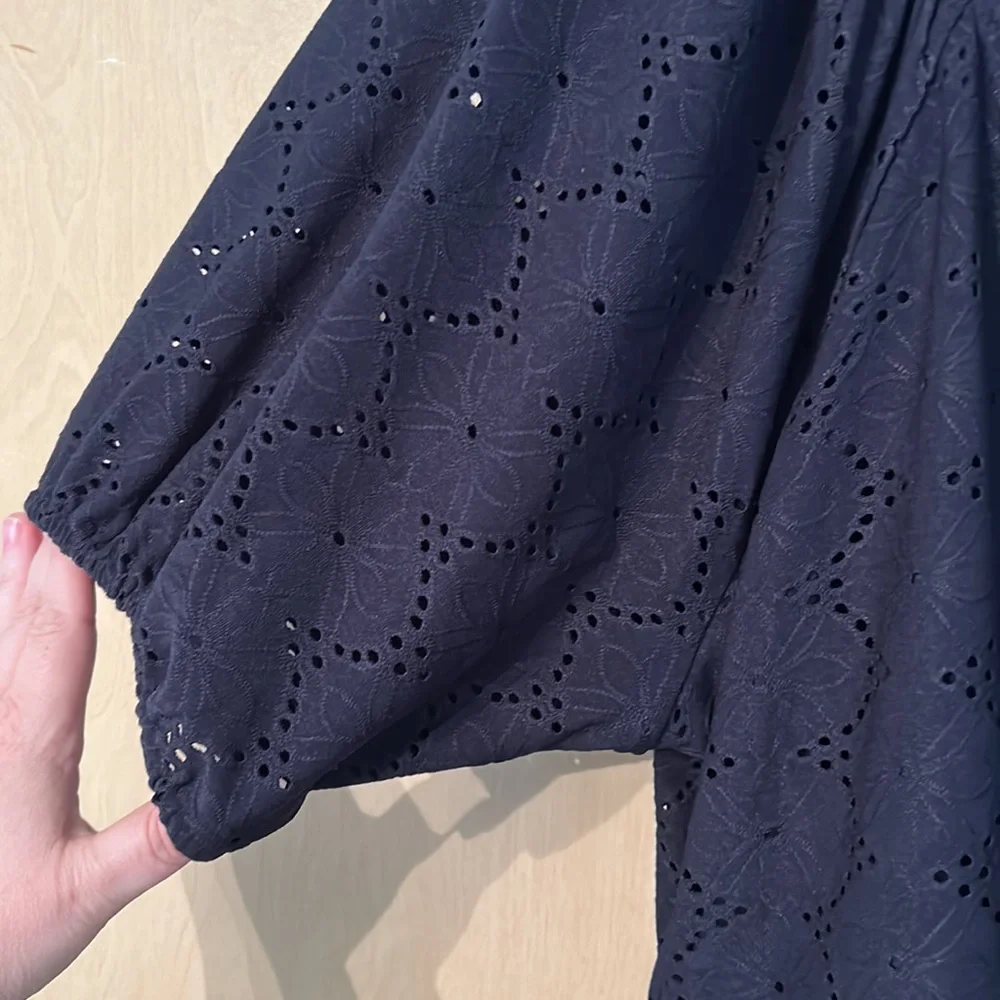 Lane Bryant Eyelet Blouse - Picture 2 of 4